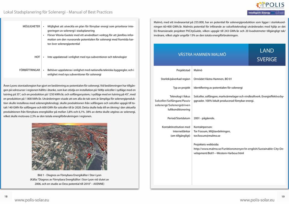 000, har en potential för solenergiproduktion som ligger i storleksordningen 60-400 GWh/år.