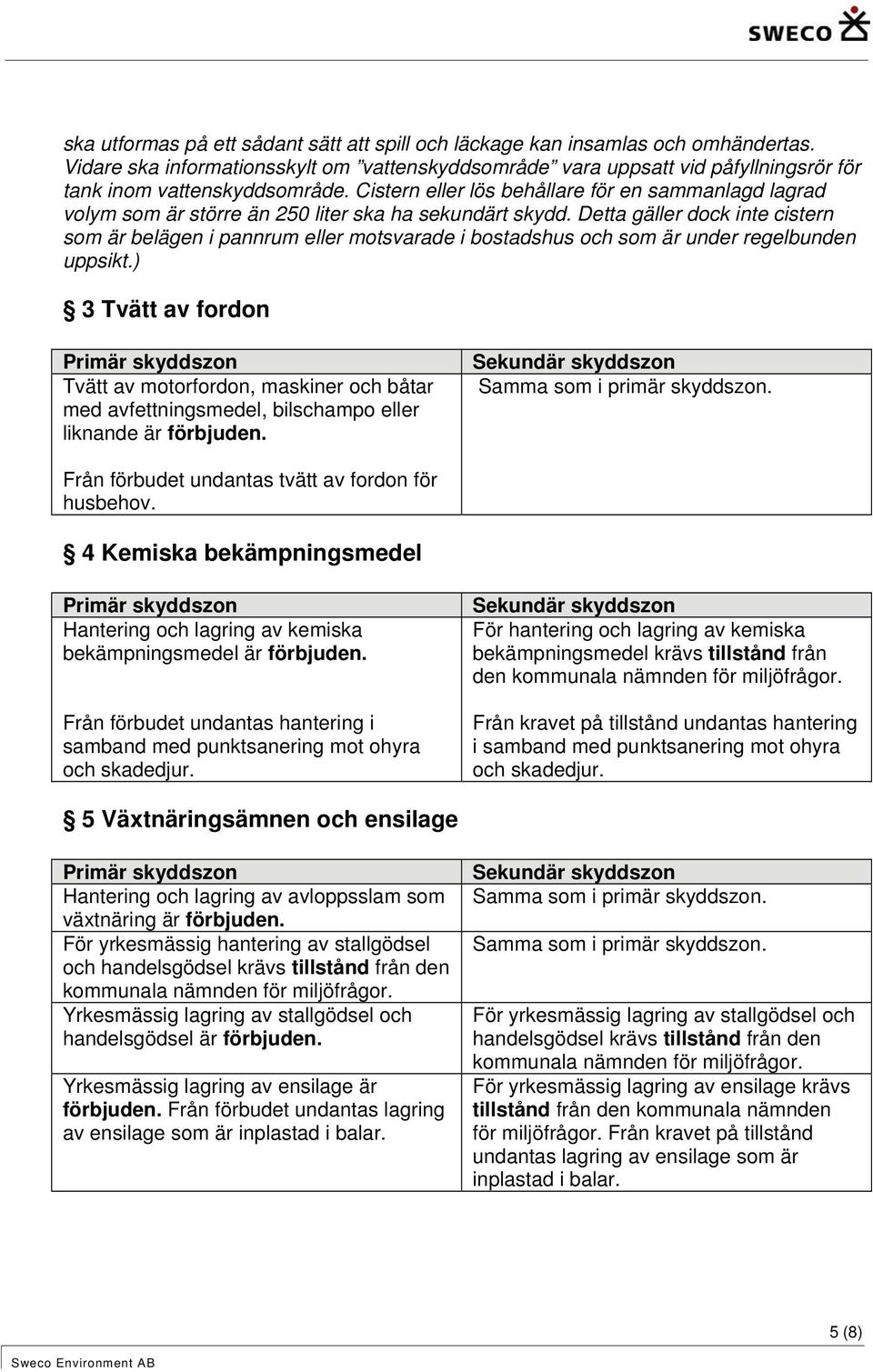 Detta gäller dock inte cistern som är belägen i pannrum eller motsvarade i bostadshus och som är under regelbunden uppsikt.