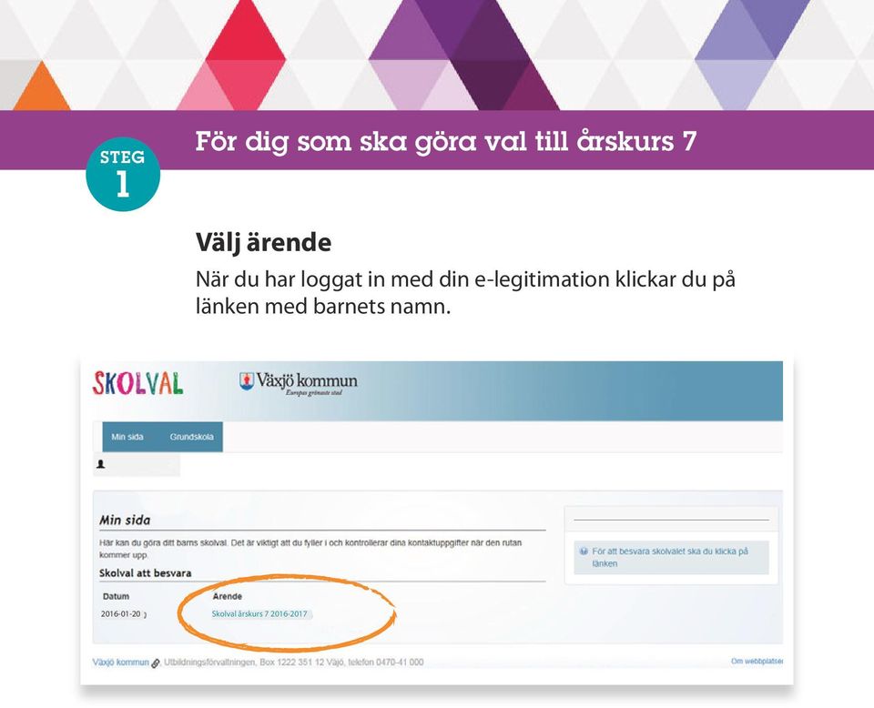 e-legitimation klickar du på länken med