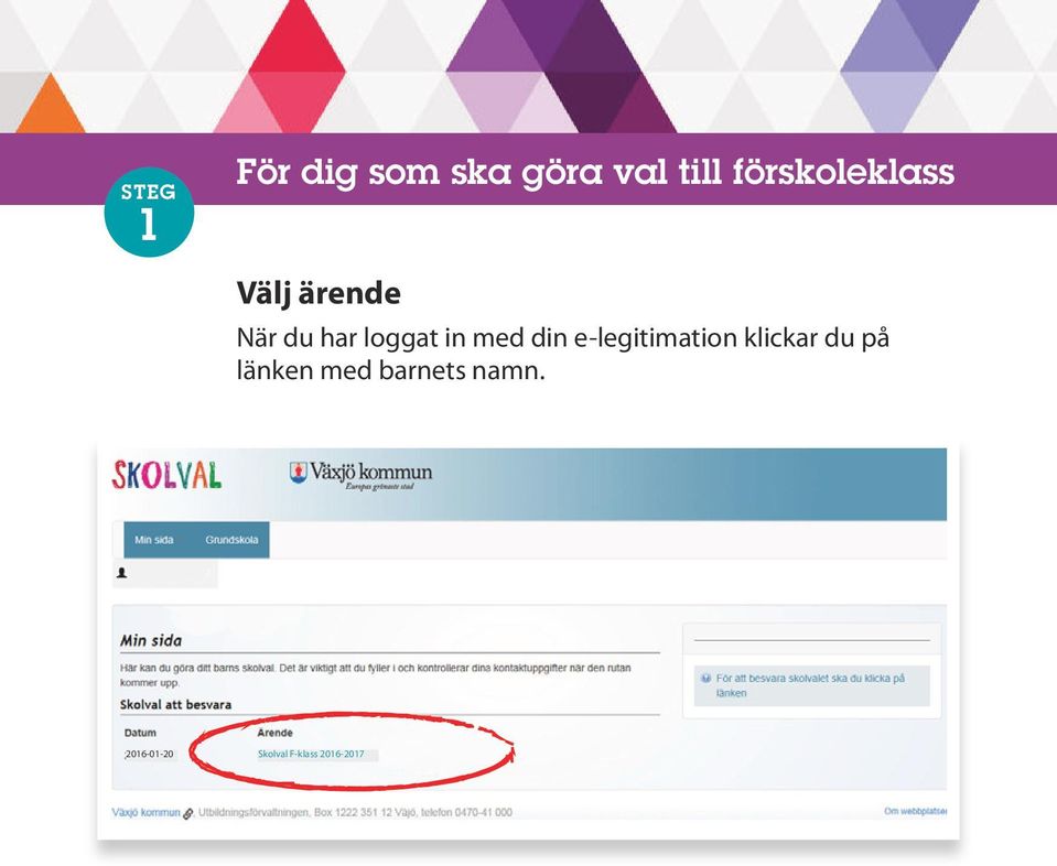 in med din e-legitimation klickar du på