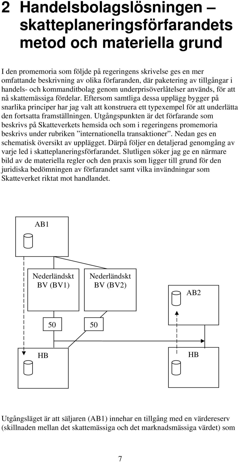 Eftersom samtliga dessa upplägg bygger på snarlika principer har jag valt att konstruera ett typexempel för att underlätta den fortsatta framställningen.