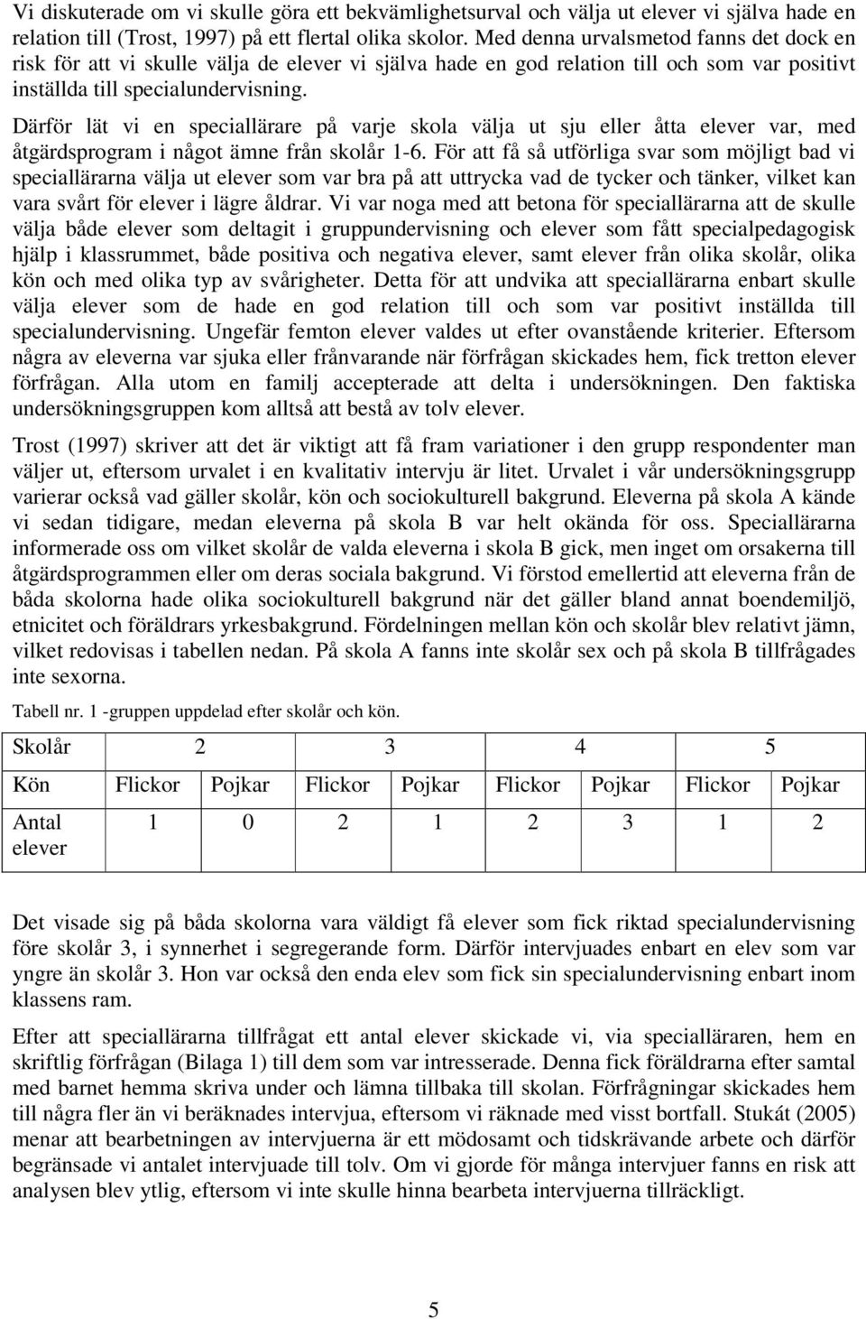 Därför lät vi en speciallärare på varje skola välja ut sju eller åtta elever var, med åtgärdsprogram i något ämne från skolår 1-6.