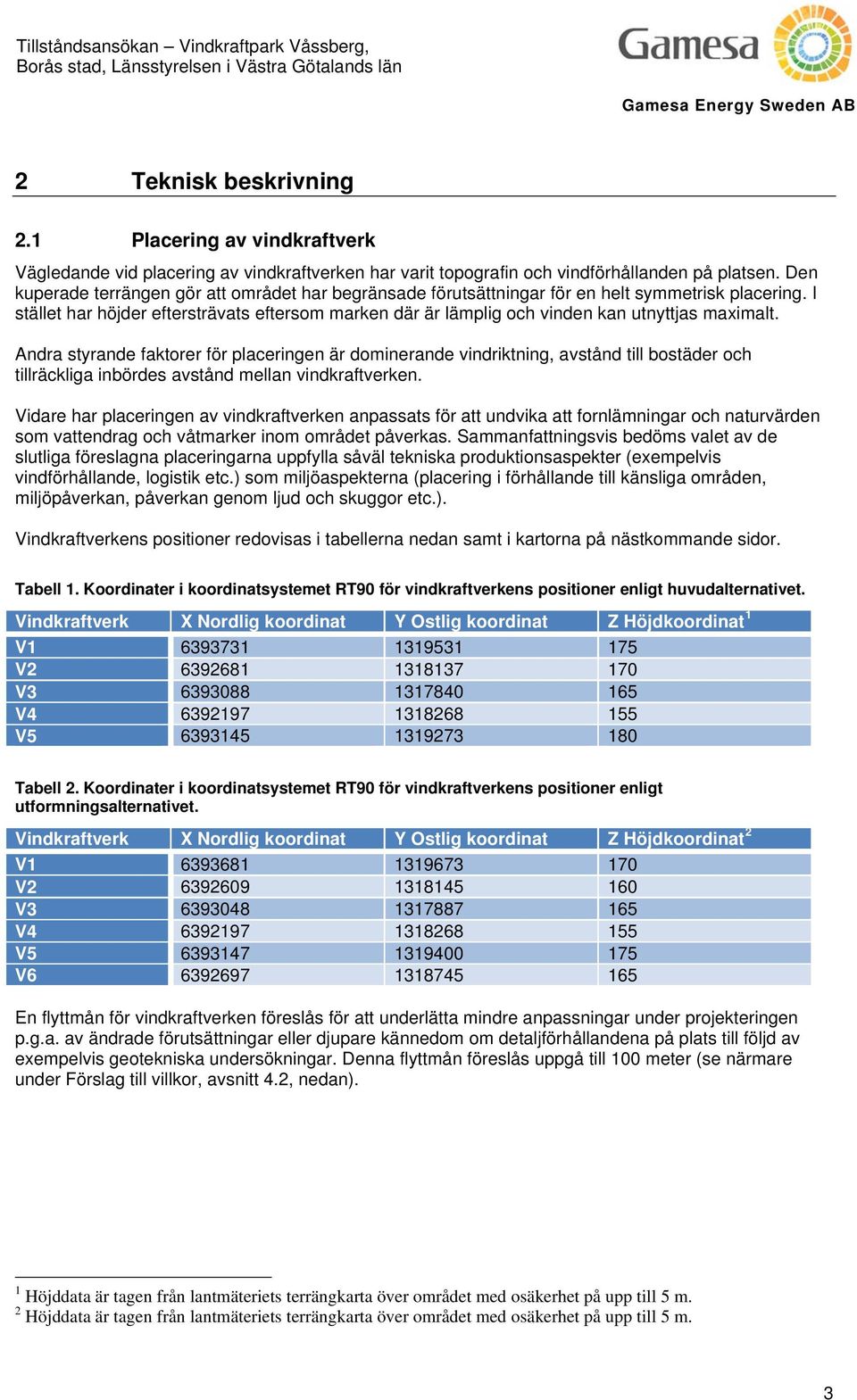 I stället har höjder eftersträvats eftersom marken där är lämplig och vinden kan utnyttjas maximalt.