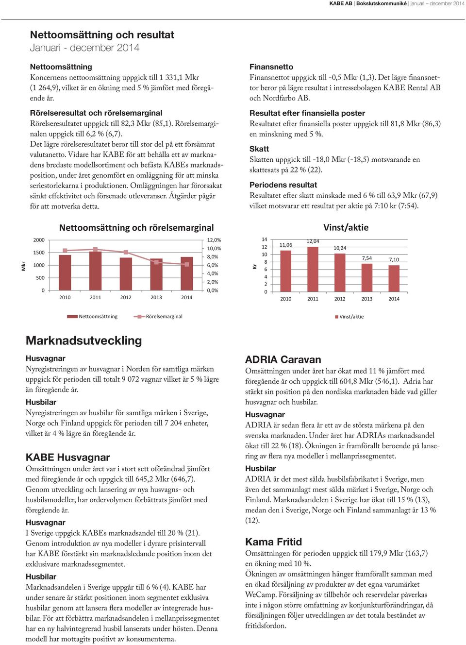 Det lägre rörelseresultatet beror till stor del på ett försämrat valutanetto.