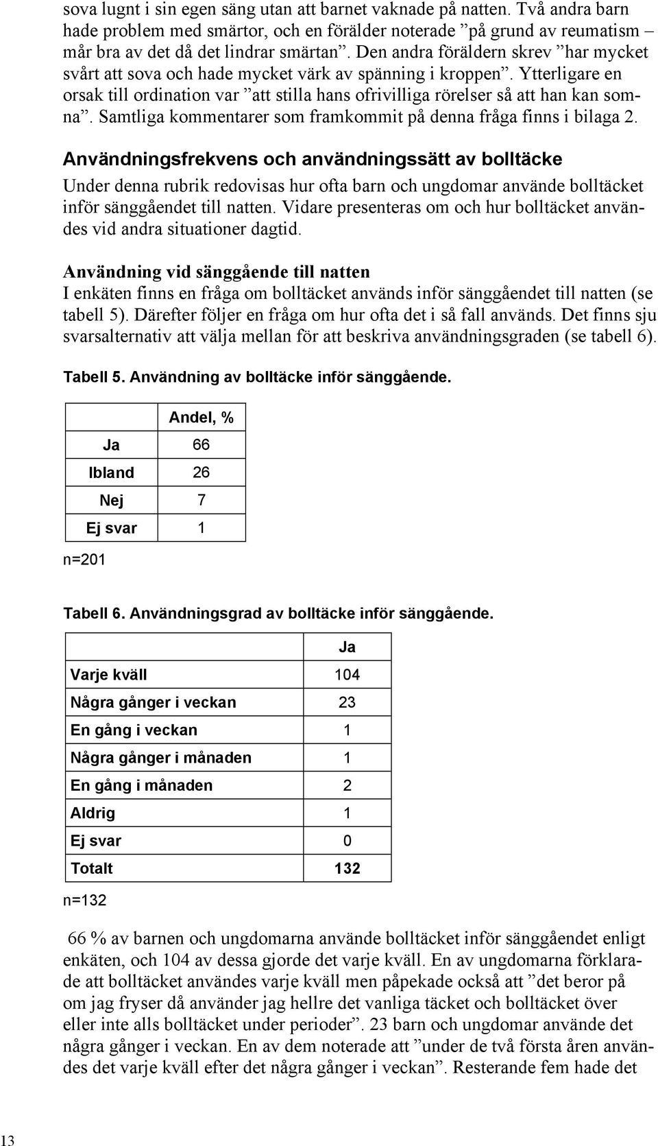 Samtliga kommentarer som framkommit på denna fråga finns i bilaga 2.