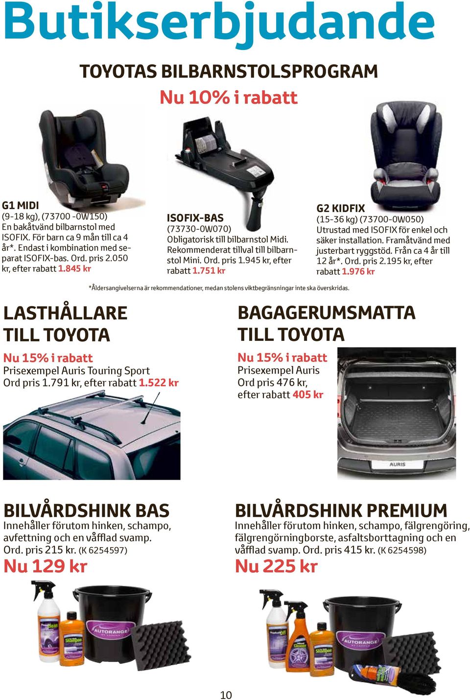 945 kr, efter rabatt 1.751 kr G2 KIDFIX (15-36 kg) (73700-0W050) Utrustad med ISOFIX för enkel och säker installation. Framåtvänd med justerbart ryggstöd. Från ca 4 år till 12 år*. Ord. pris 2.
