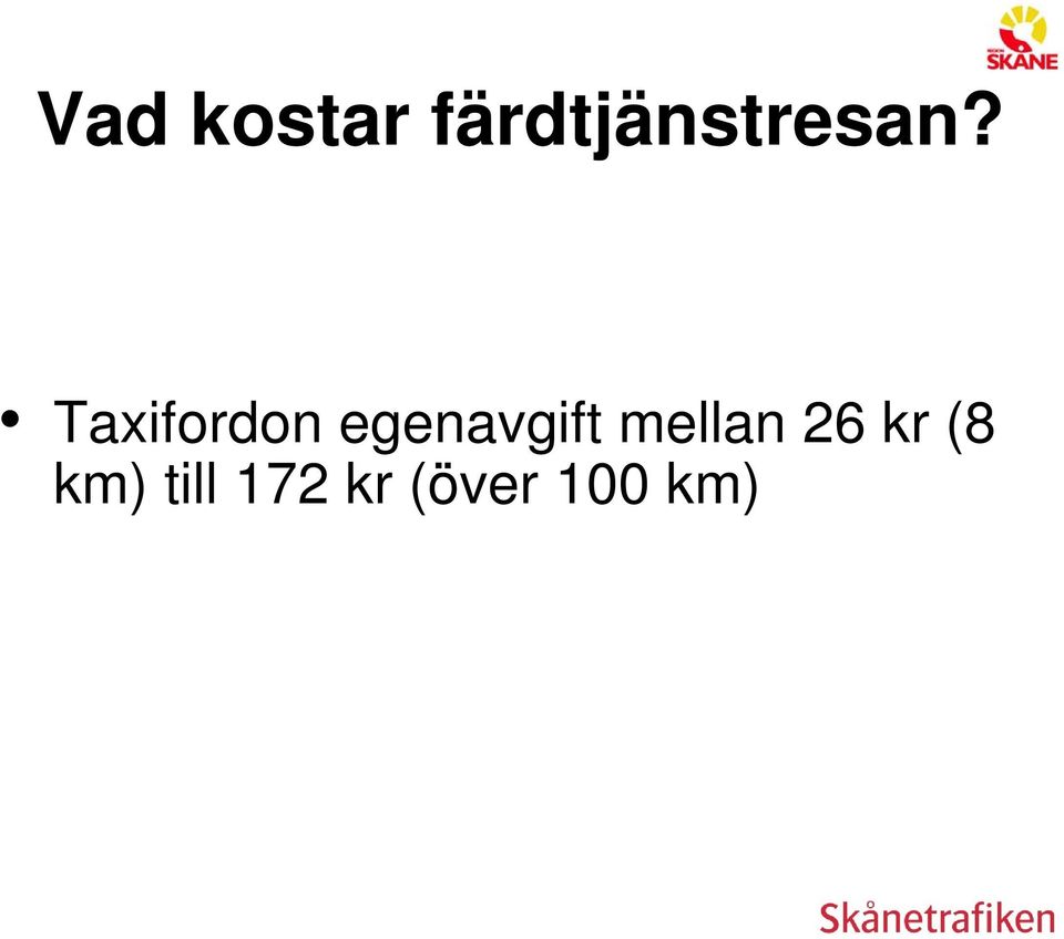 Taxifordon egenavgift