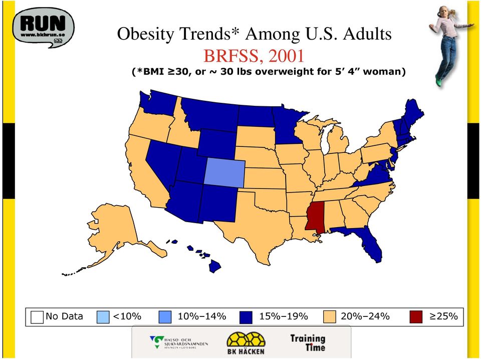 30 lbs overweight for 5 4 woman)