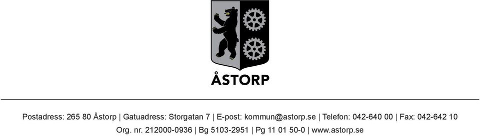 se Telefon: 0260 00 Fax: 0262 Org. nr.