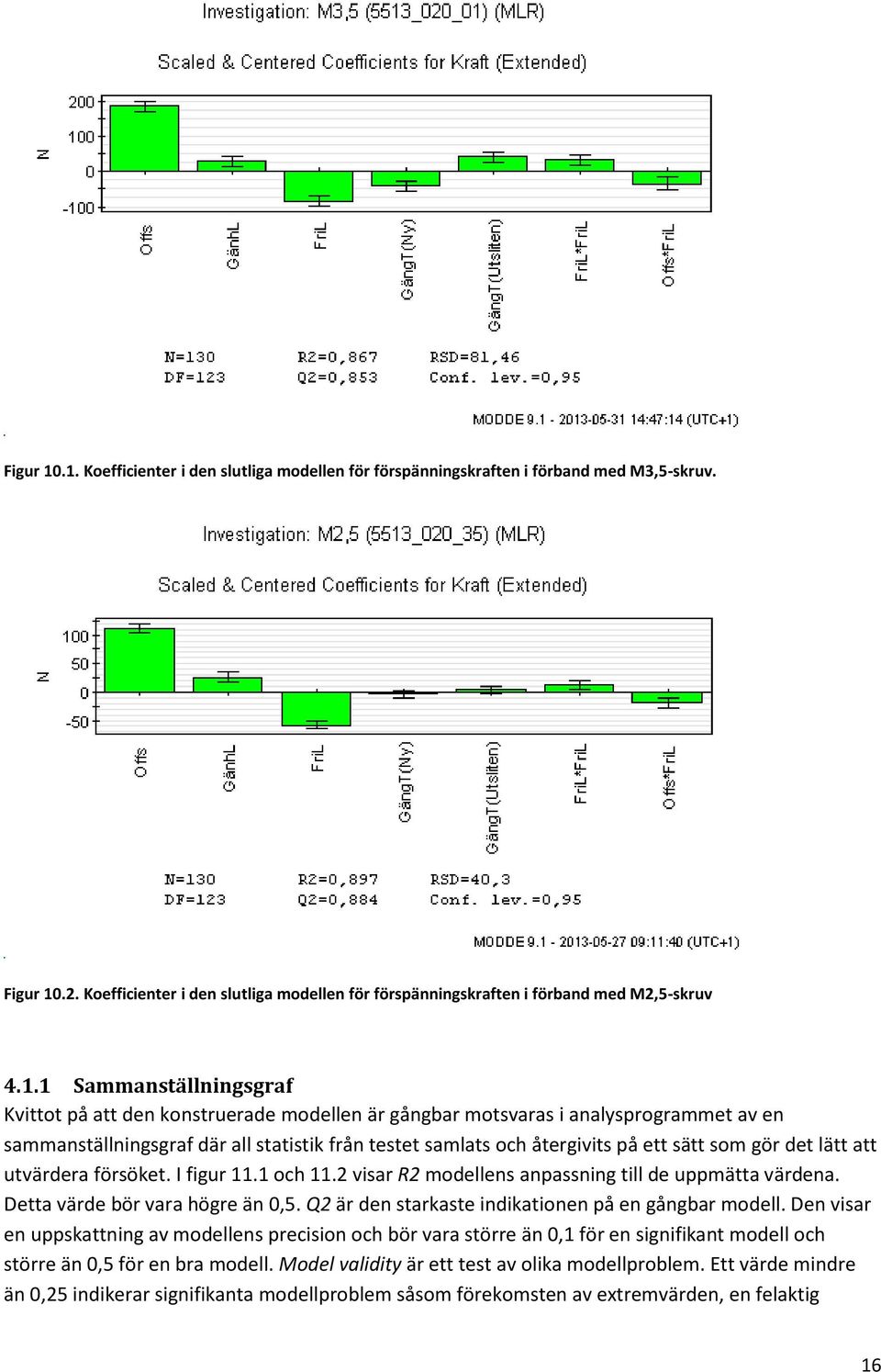 1 Sammanställningsgraf Kvittot på att den konstruerade modellen är gångbar motsvaras i analysprogrammet av en sammanställningsgraf där all statistik från testet samlats och återgivits på ett sätt som