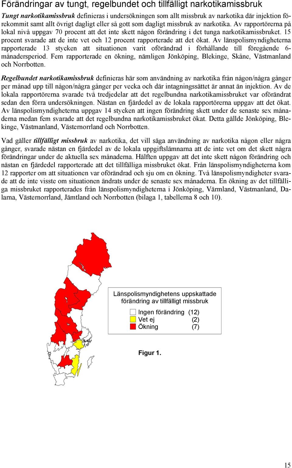 15 procent svarade att de inte vet och 12 procent rapporterade att det ökat.
