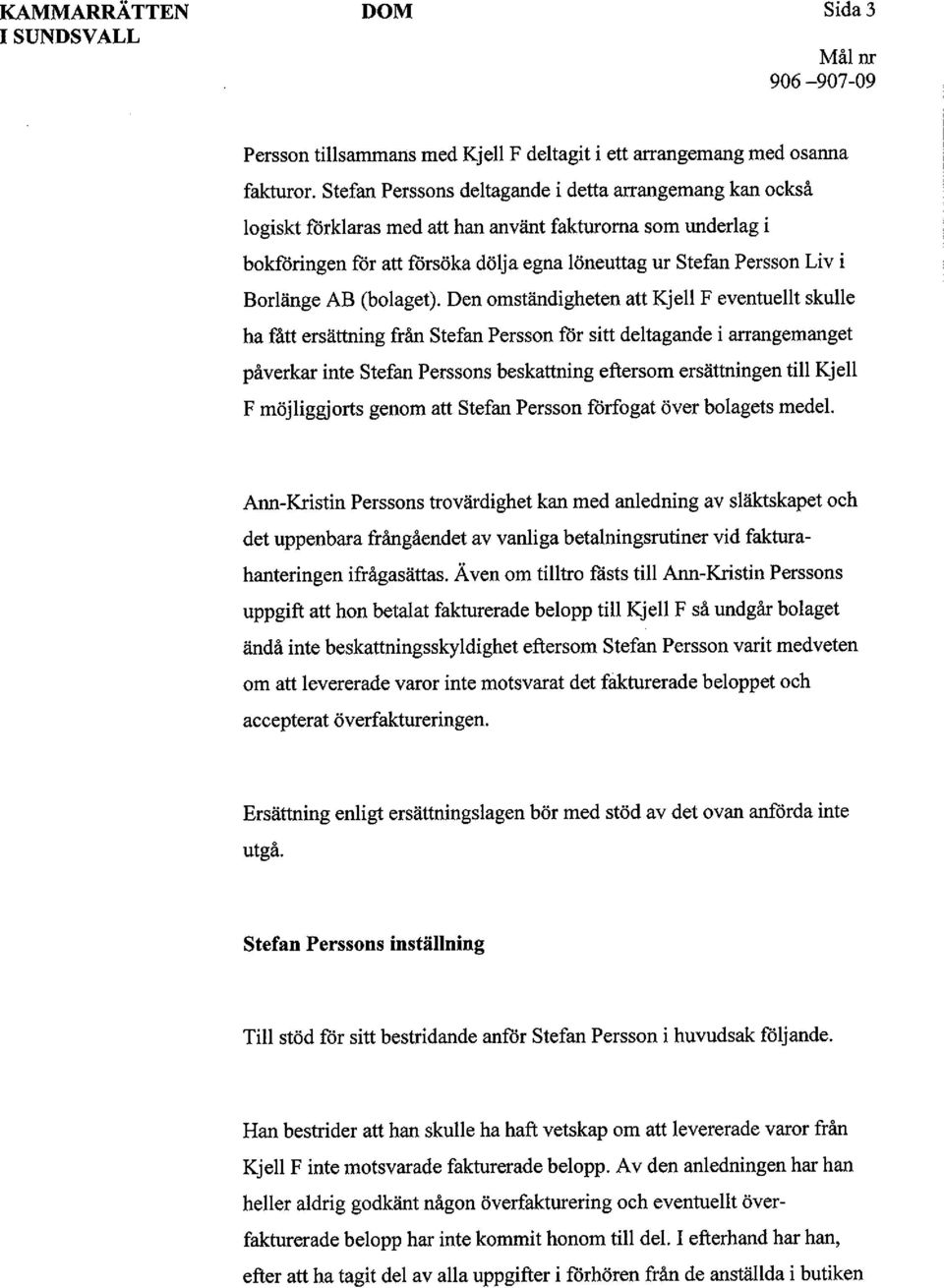 Borlänge AB (bolaget).