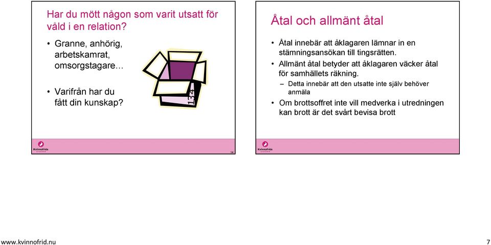 Åtal och allmänt åtal Åtal innebär att åklagaren lämnar in en stämningsansökan till tingsrätten.