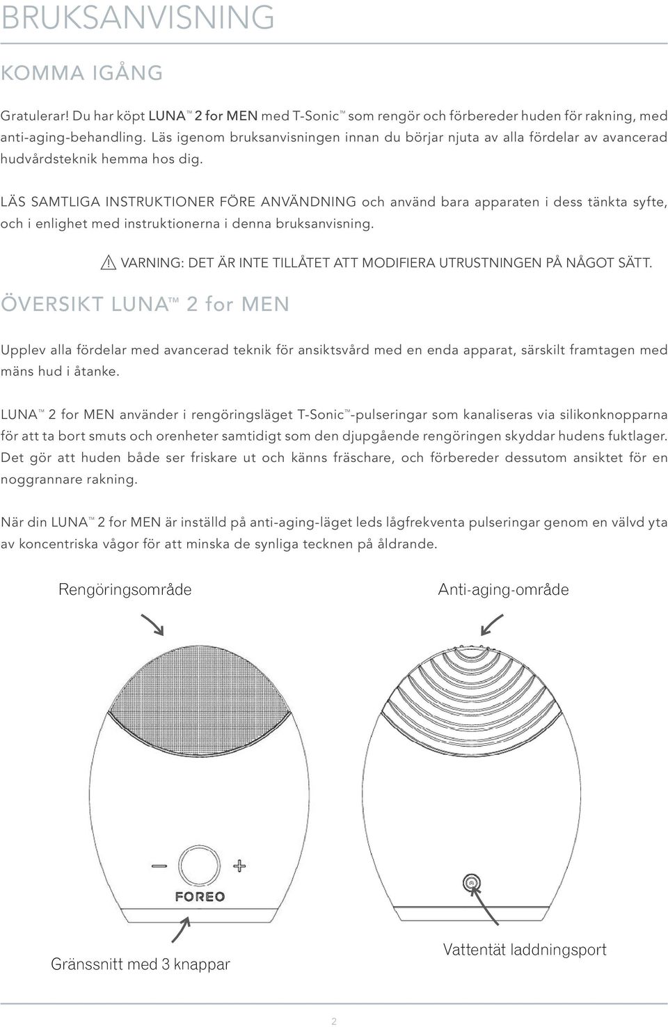 LÄS SAMTLIGA INSTRUKTIONER FÖRE ANVÄNDNING och använd bara apparaten i dess tänkta syfte, och i enlighet med instruktionerna i denna bruksanvisning.