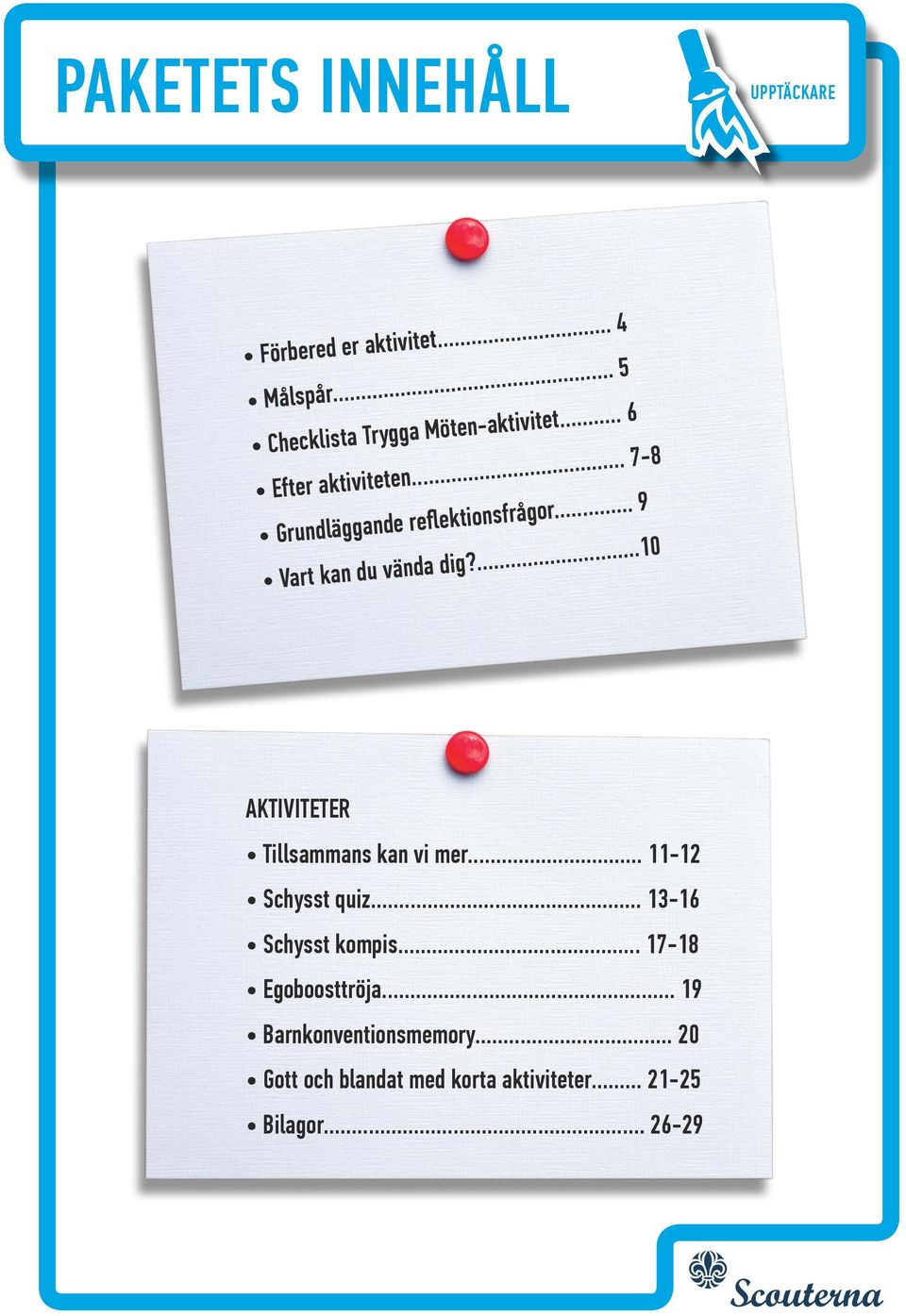 ...10 AKTIVITETER Tillsammans kan vi mer... 11-12 Schysst quiz... 13-16 Schysst kompis.