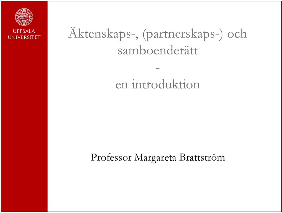 samboenderätt - en