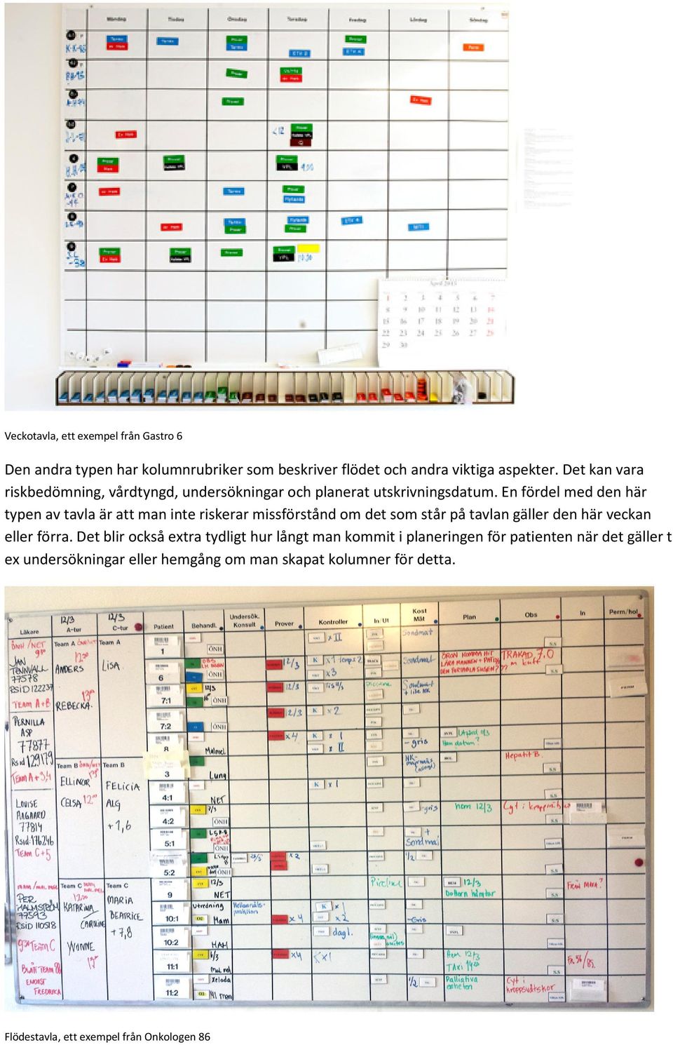 En fördel med den här typen av tavla är att man inte riskerar missförstånd om det som står på tavlan gäller den här veckan eller förra.