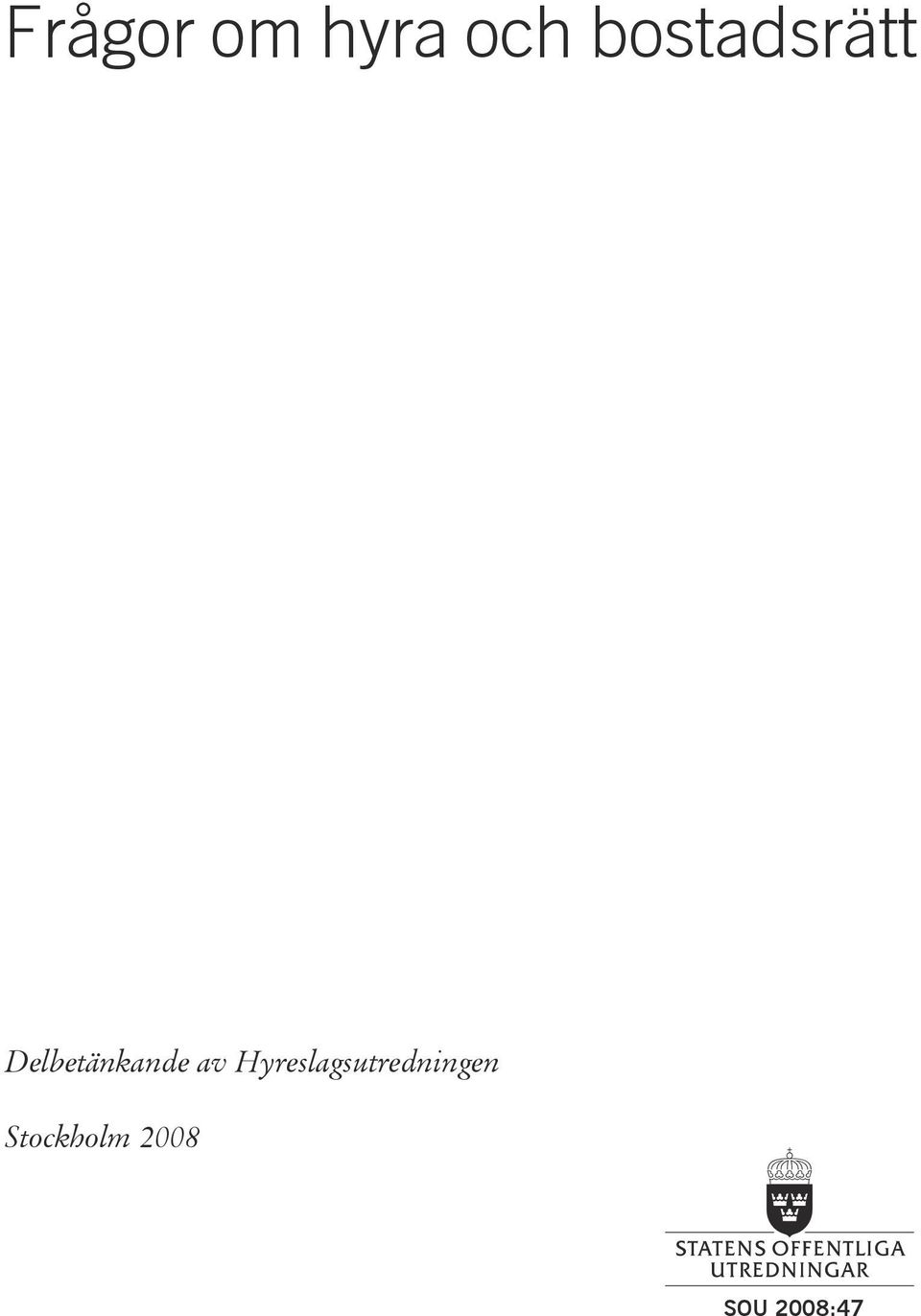 Delbetänkande av