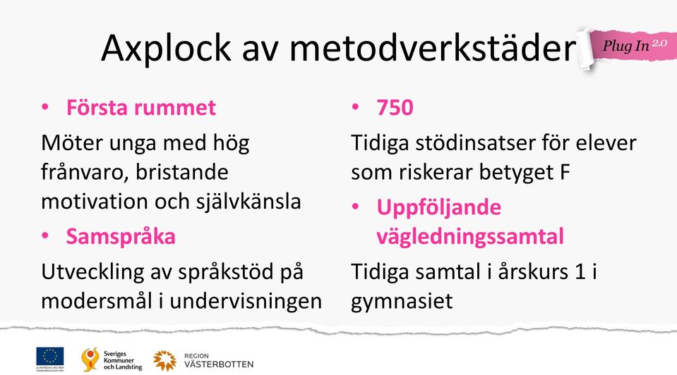 modersmål i undervisningen 750 Tidiga stödinsatser för elever som