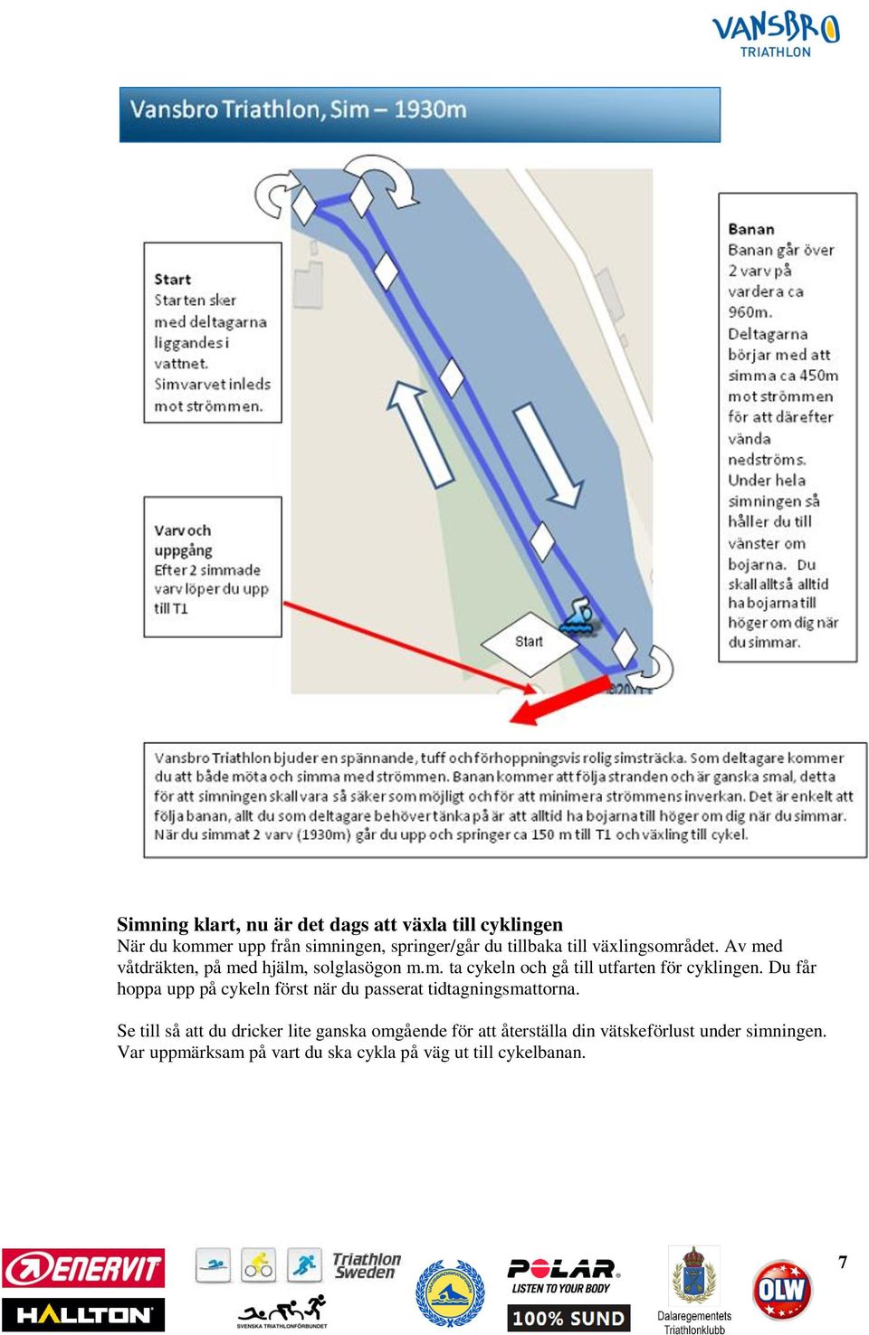 Du får hoppa upp på cykeln först när du passerat tidtagningsmattorna.