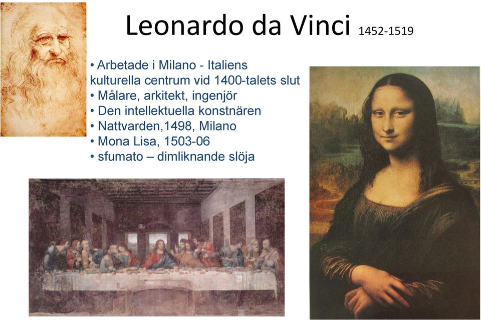 Målare, arkitekt, ingenjör Den intellektuella
