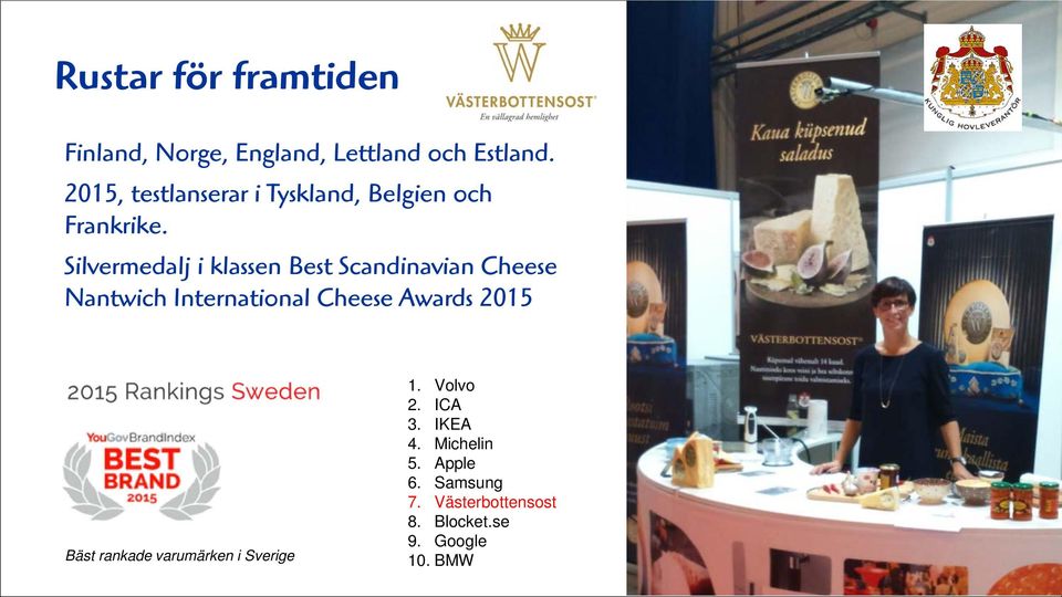Silvermedalj i klassen Best Scandinavian Cheese Nantwich International Cheese Awards