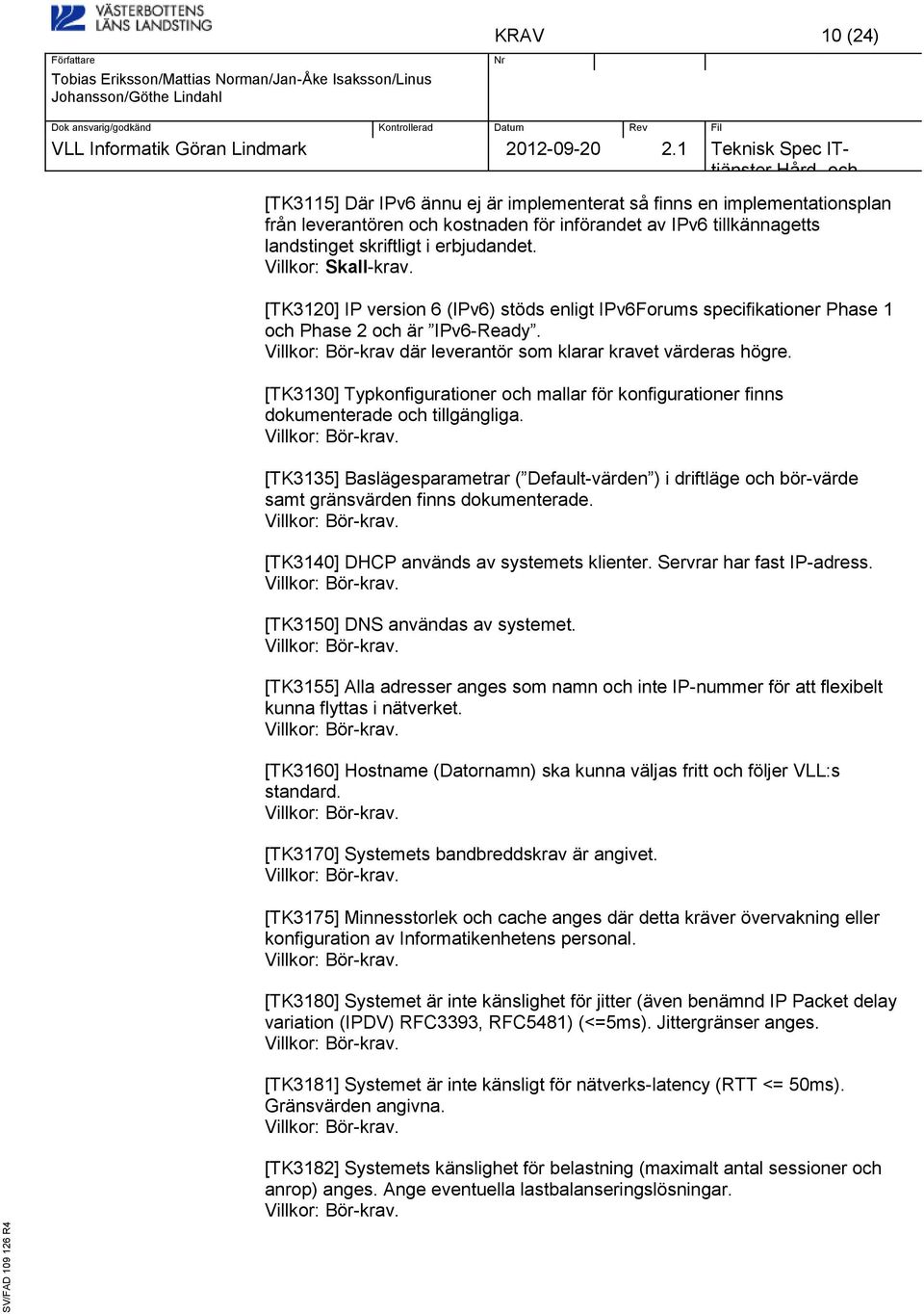 [TK3130] Typkonfigurationer mallar för konfigurationer finns dokumenterade tillgängliga. [TK3135] Baslägesparametrar ( Default-värden ) i driftläge bör-värde samt gränsvärden finns dokumenterade.