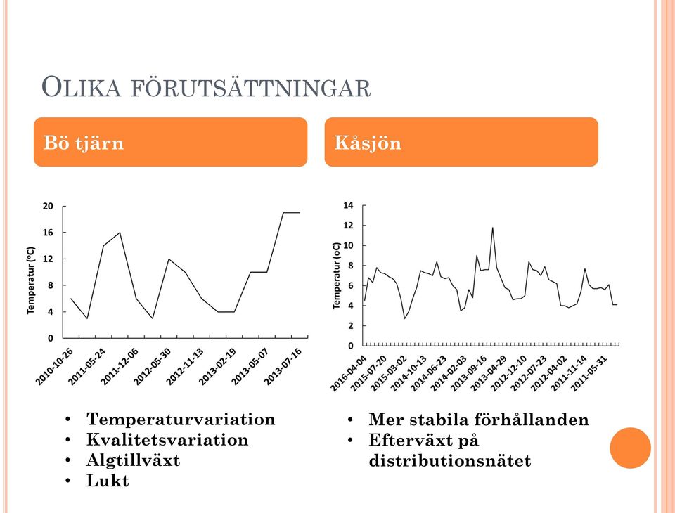 Kvalitetsvariation Algtillväxt Lukt