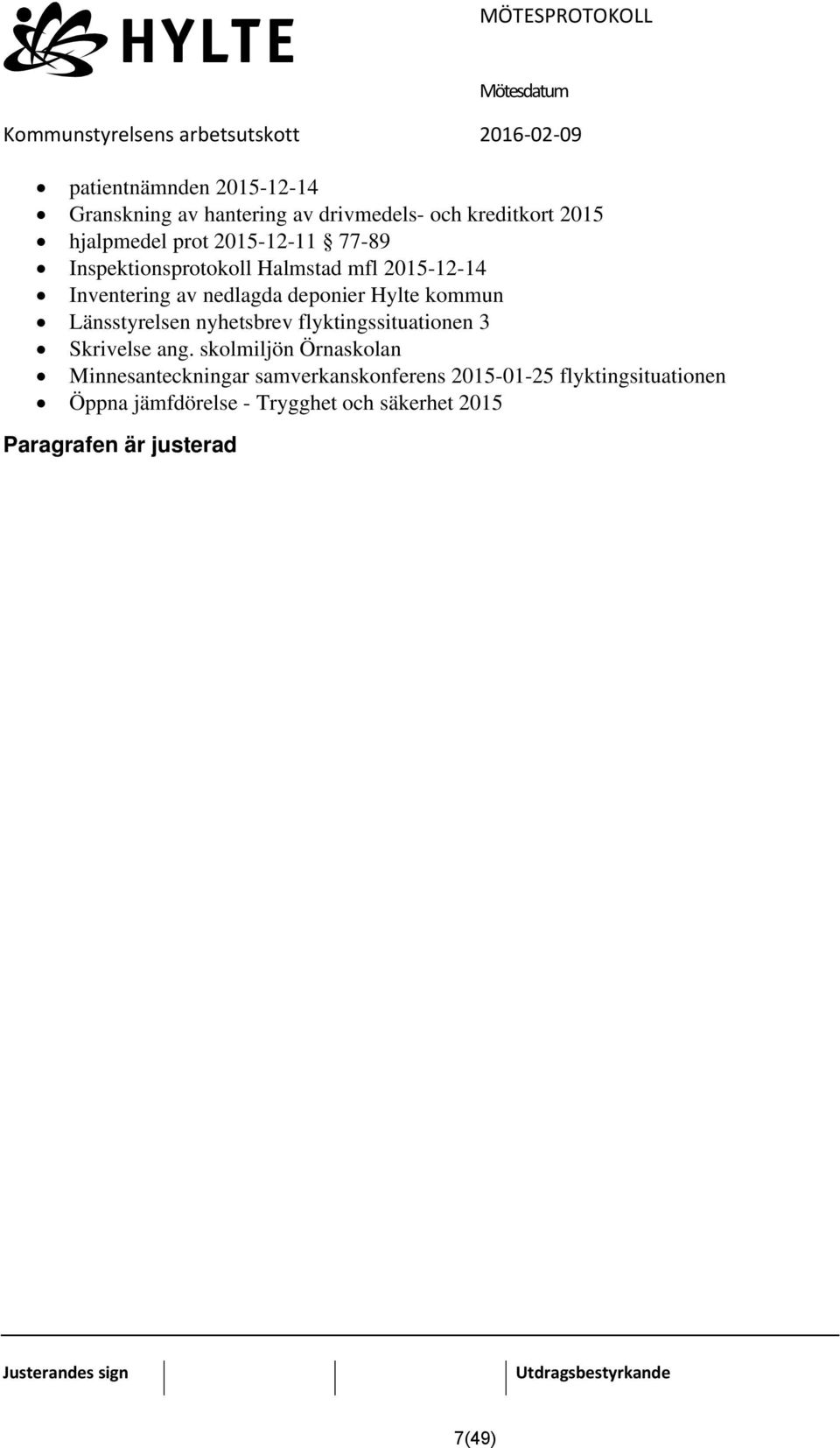 kommun Länsstyrelsen nyhetsbrev flyktingssituationen 3 Skrivelse ang.