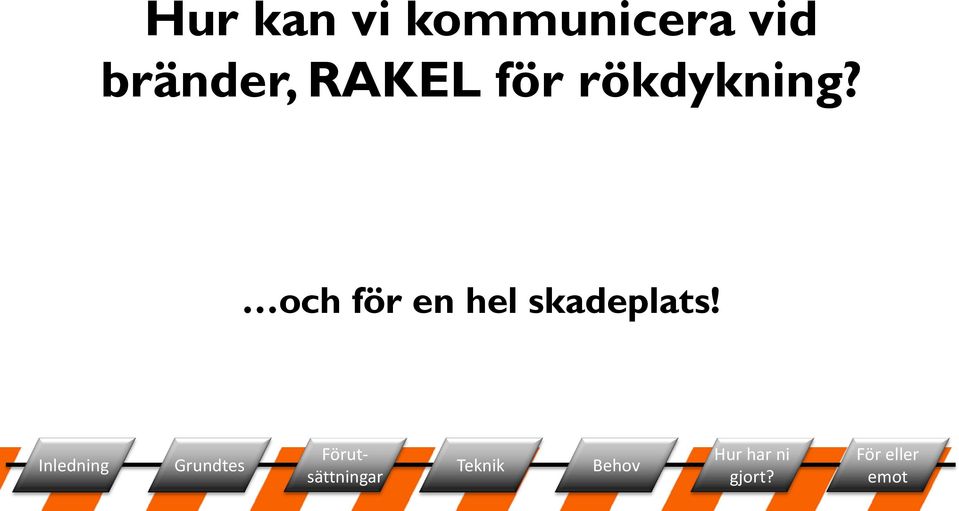 bränder, RAKEL för