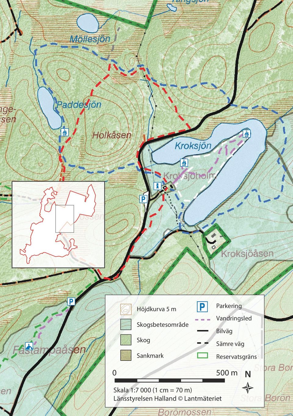 Sämre väg Reservatsgräns 500 m N Skala 1:7