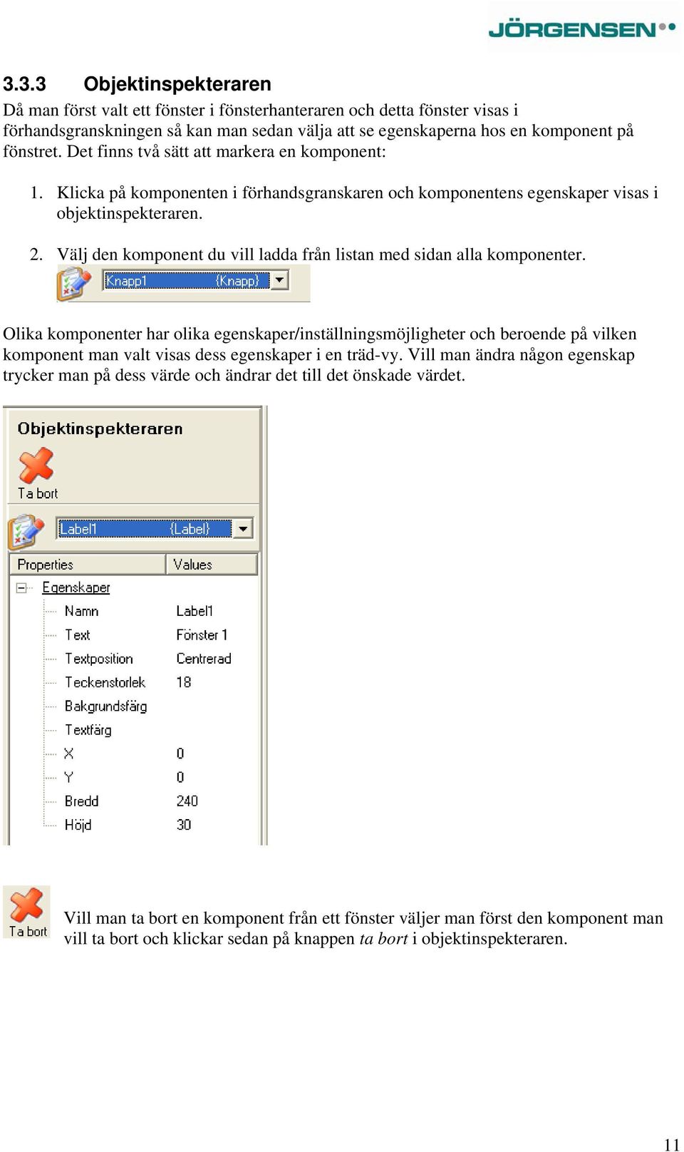 Välj den komponent du vill ladda från listan med sidan alla komponenter.