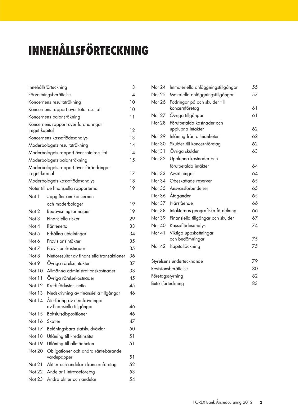 förändringar i eget kapital 17 Moderbolagets kassaflödesanalys 18 Noter till de finansiella rapporterna 19 Not 1 Uppgifter om koncernen och moderbolaget 19 Not 2 Redovisningsprinciper 19 Not 3
