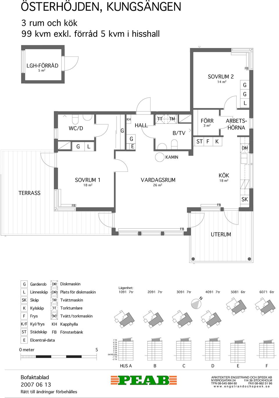 ARASRUM ARASRUM 26 m 2 Ö Ö 18 m 2 UTRUM UTRUM URÄMPA UR IASI IA arderob iskmaskin ägenhet: I / 7,1 M inneskåp () 1091 7tr 2091 7tr 3091 7tr