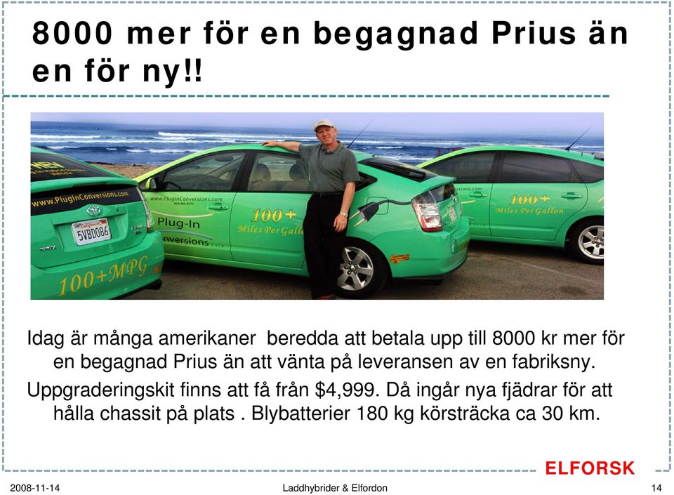 Prius än att vänta på leveransen av en fabriksny.