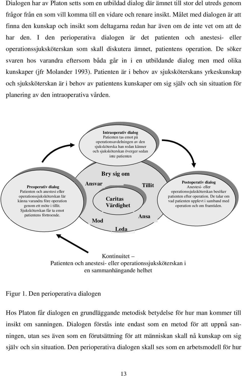 I den perioperativa dialogen är det patienten och anestesi- eller operationssjuksköterskan som skall diskutera ämnet, patientens operation.