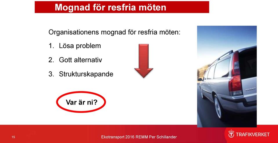 resfria möten: 1. Lösa problem 2.