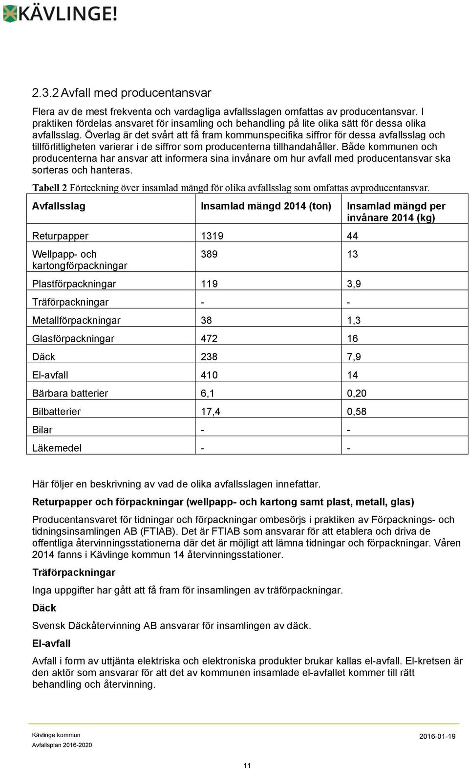 Överlag är det svårt att få fram kommunspecifika siffror för dessa avfallsslag och tillförlitligheten varierar i de siffror som producenterna tillhandahåller.