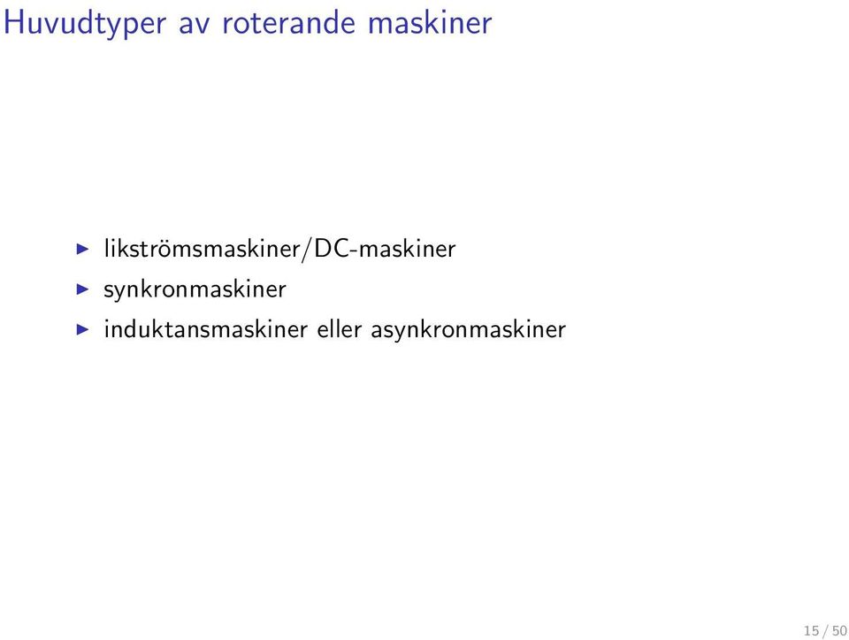 likströms/dc- synkron induktans