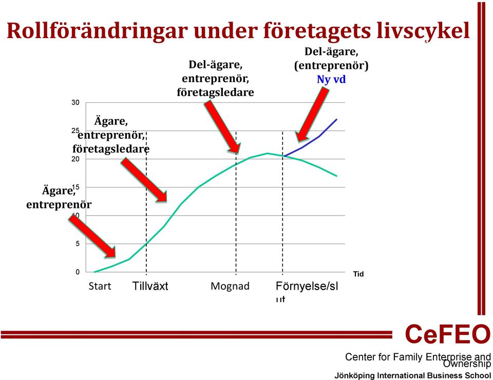 företagsledare Del-ägare, (entreprenör) Ny vd Ägande 15