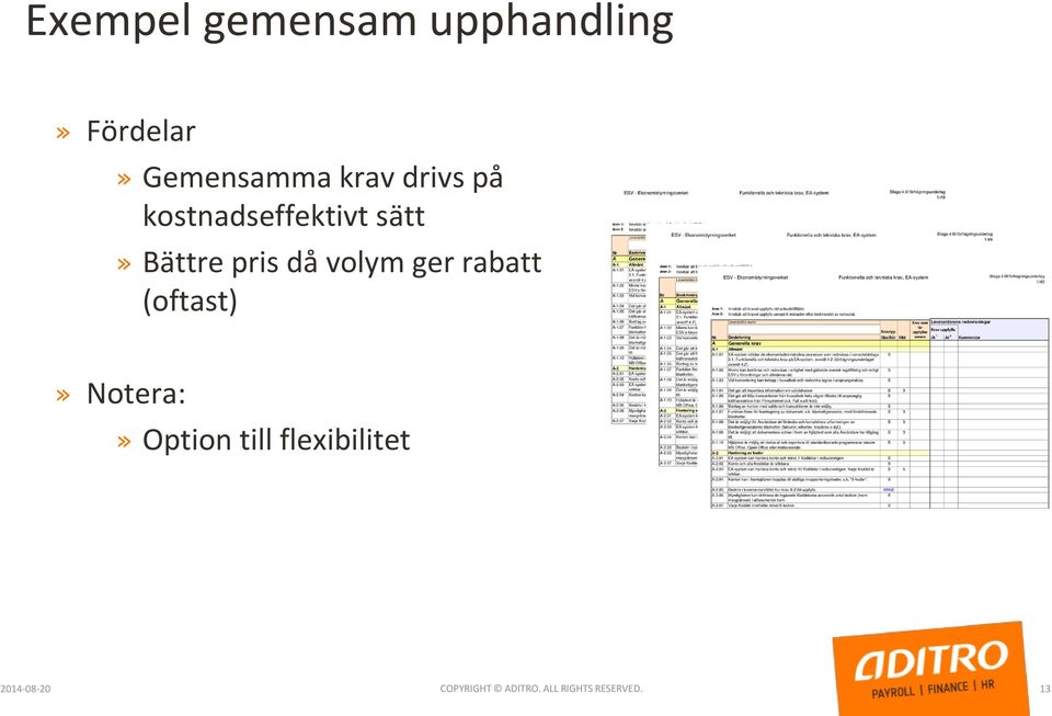 volym ger rabatt (oftast)» Notera:» Option till