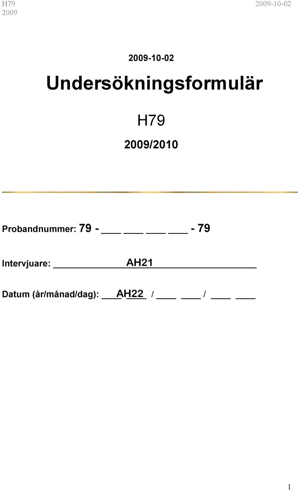 Probandnummer: 79 - - 79