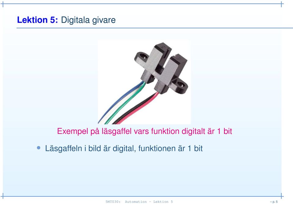 Läsgaffeln i bild är digital, funktionen