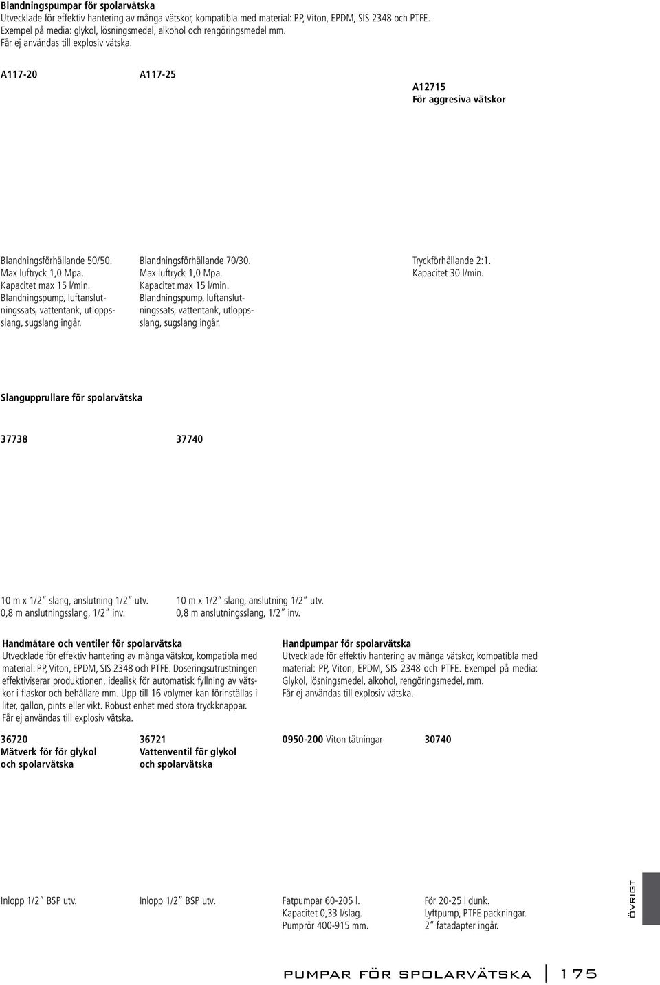 Max luftryck 1,0 Mpa. Kapacitet max 15 l/min. Blandningspump, luftanslutningssats, vattentank, utloppsslang, sugslang ingår. Blandningsförhållande 70/30. Max luftryck 1,0 Mpa. Kapacitet max 15 l/min. Blandningspump, luftanslutningssats, vattentank, utloppsslang, sugslang ingår. Tryckförhållande 2:1.