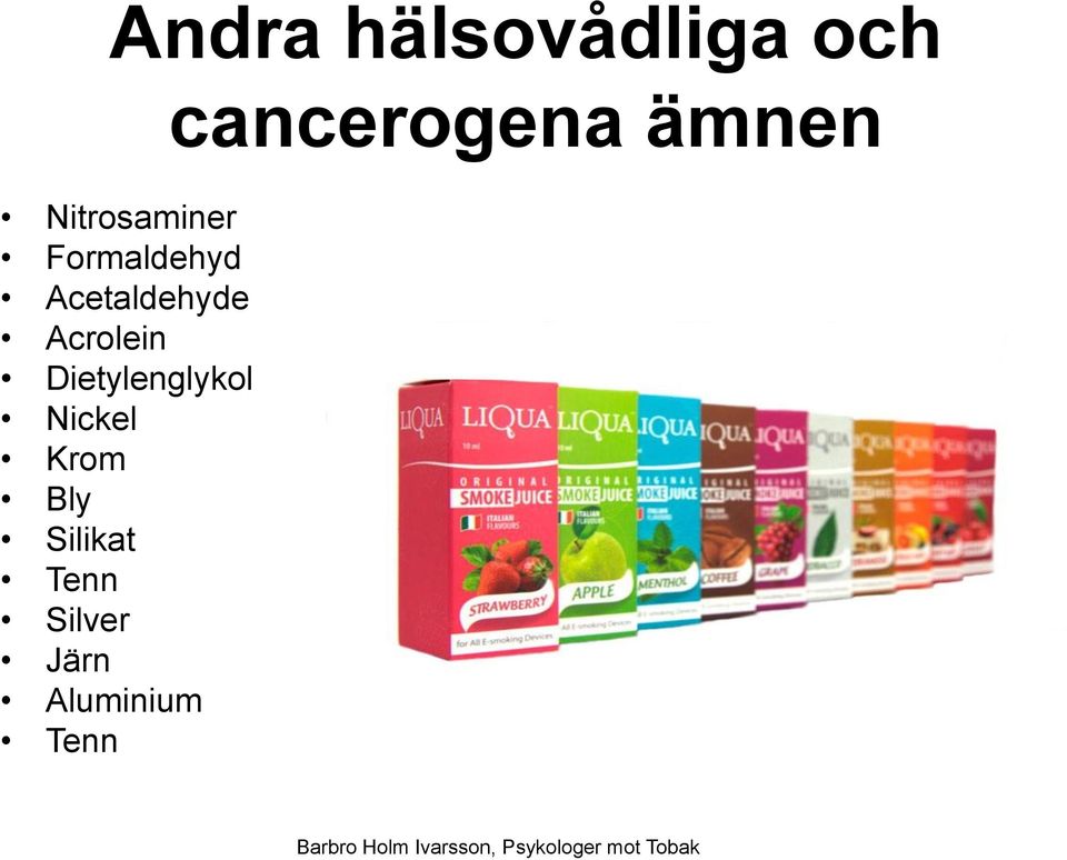Formaldehyd Acetaldehyde Acrolein Dietylenglykol