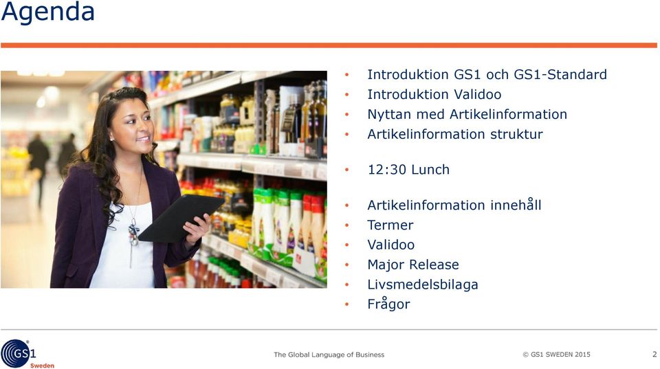 Artikelinformation struktur 12:30 Lunch