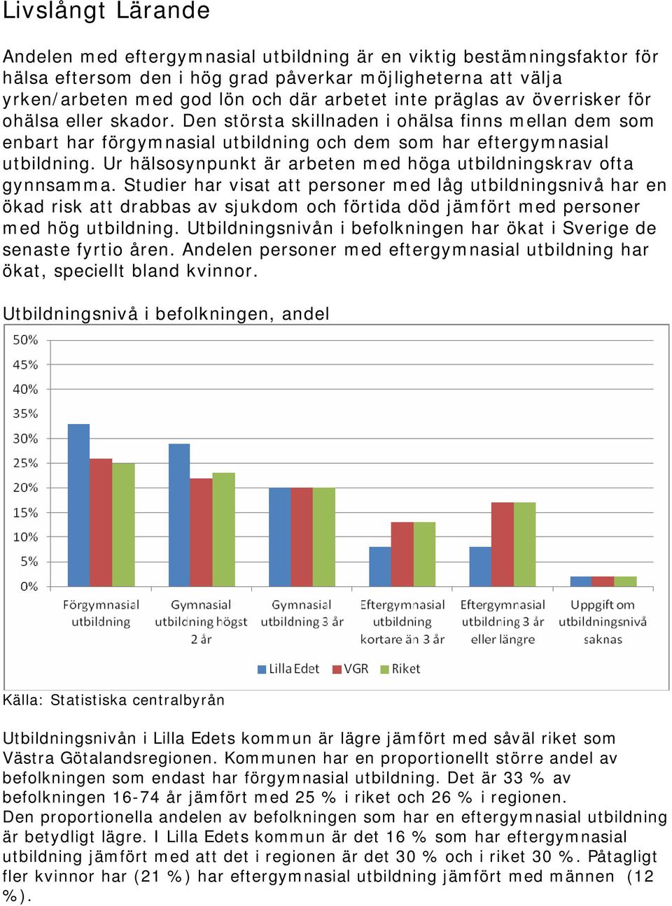 Ur hälsosynpunkt är arbeten med höga utbildningskrav ofta gynnsamma.