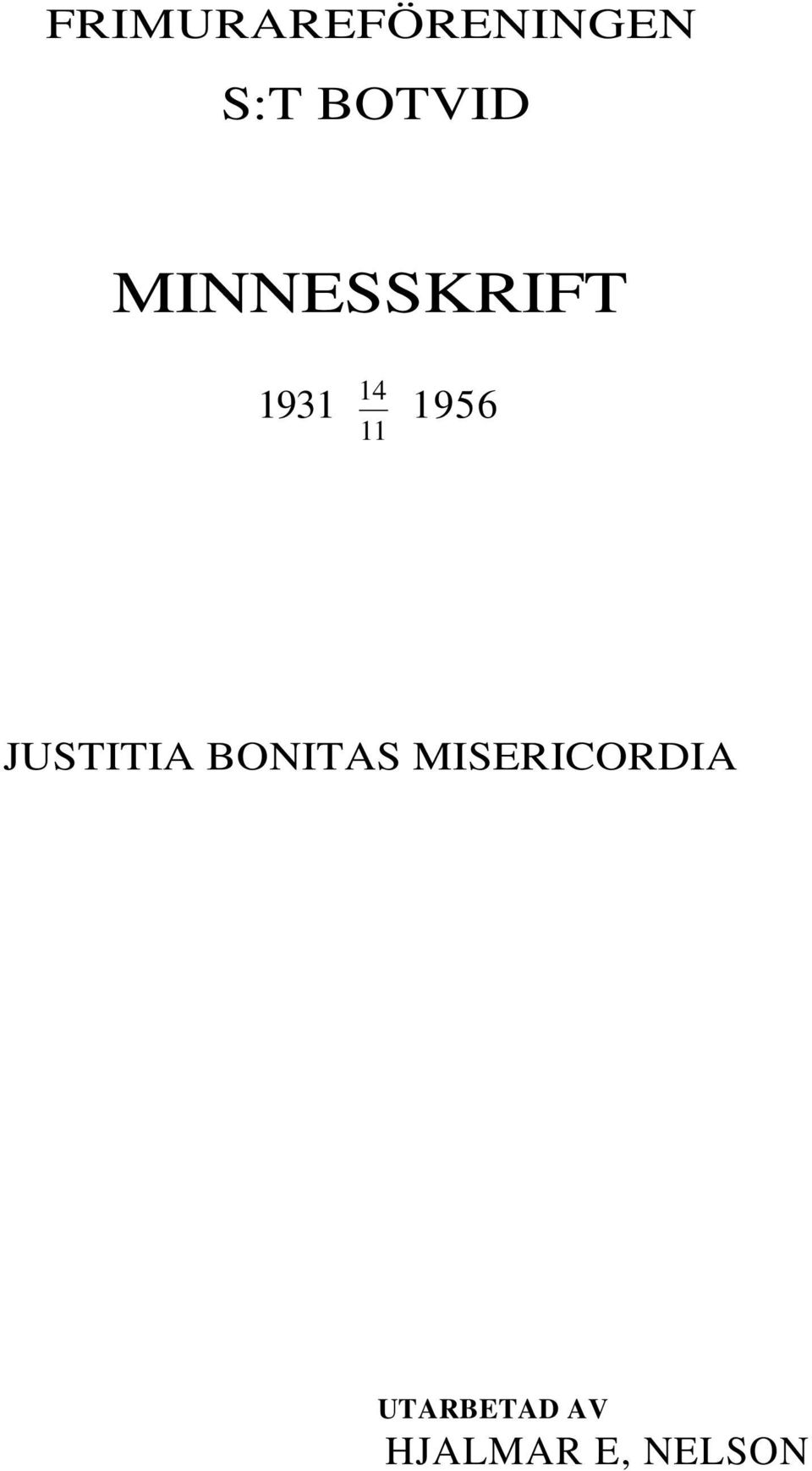 1956 11 JUSTITIA BONITAS
