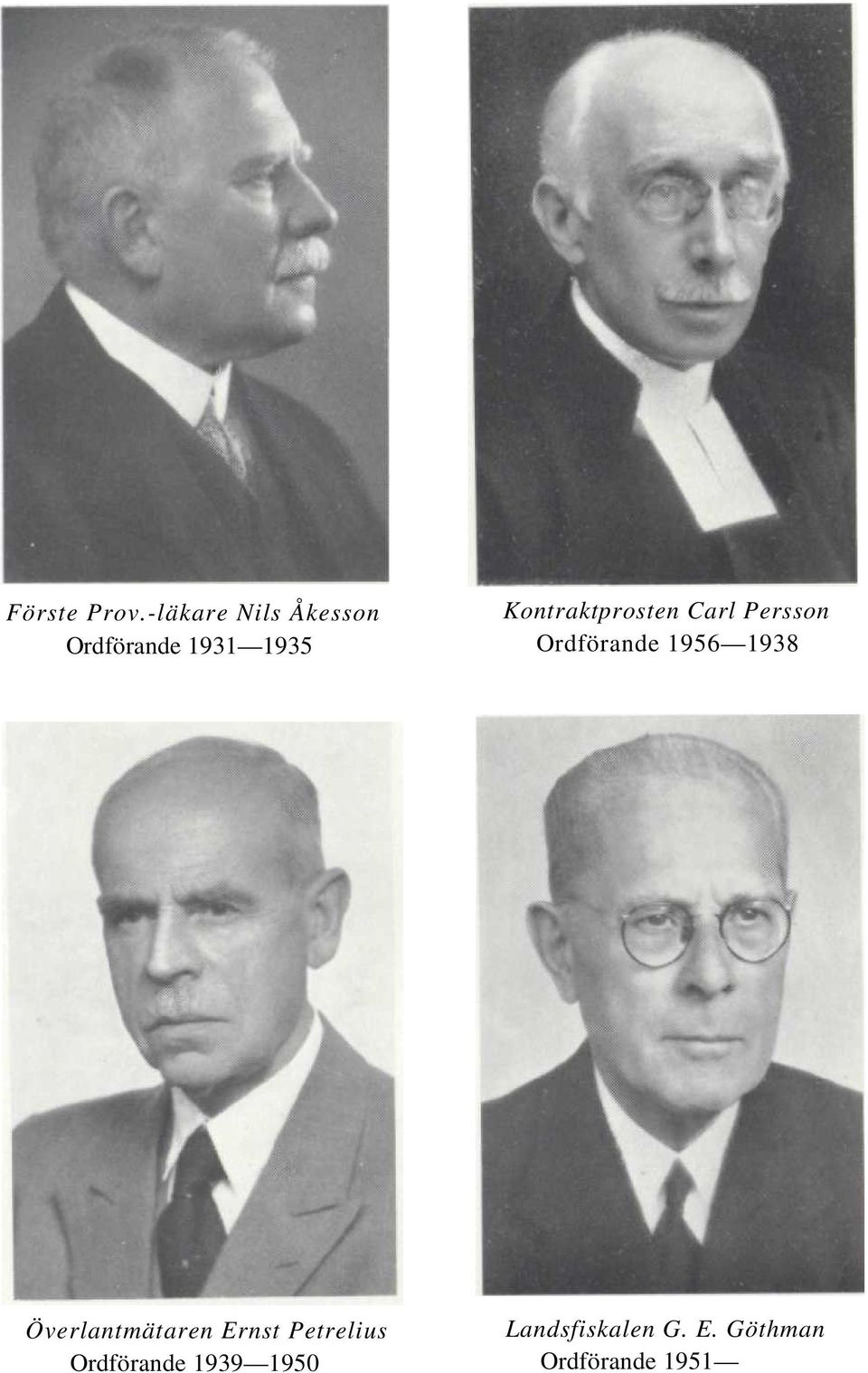 Kontraktprosten Carl Persson Ordförande 1956 1938