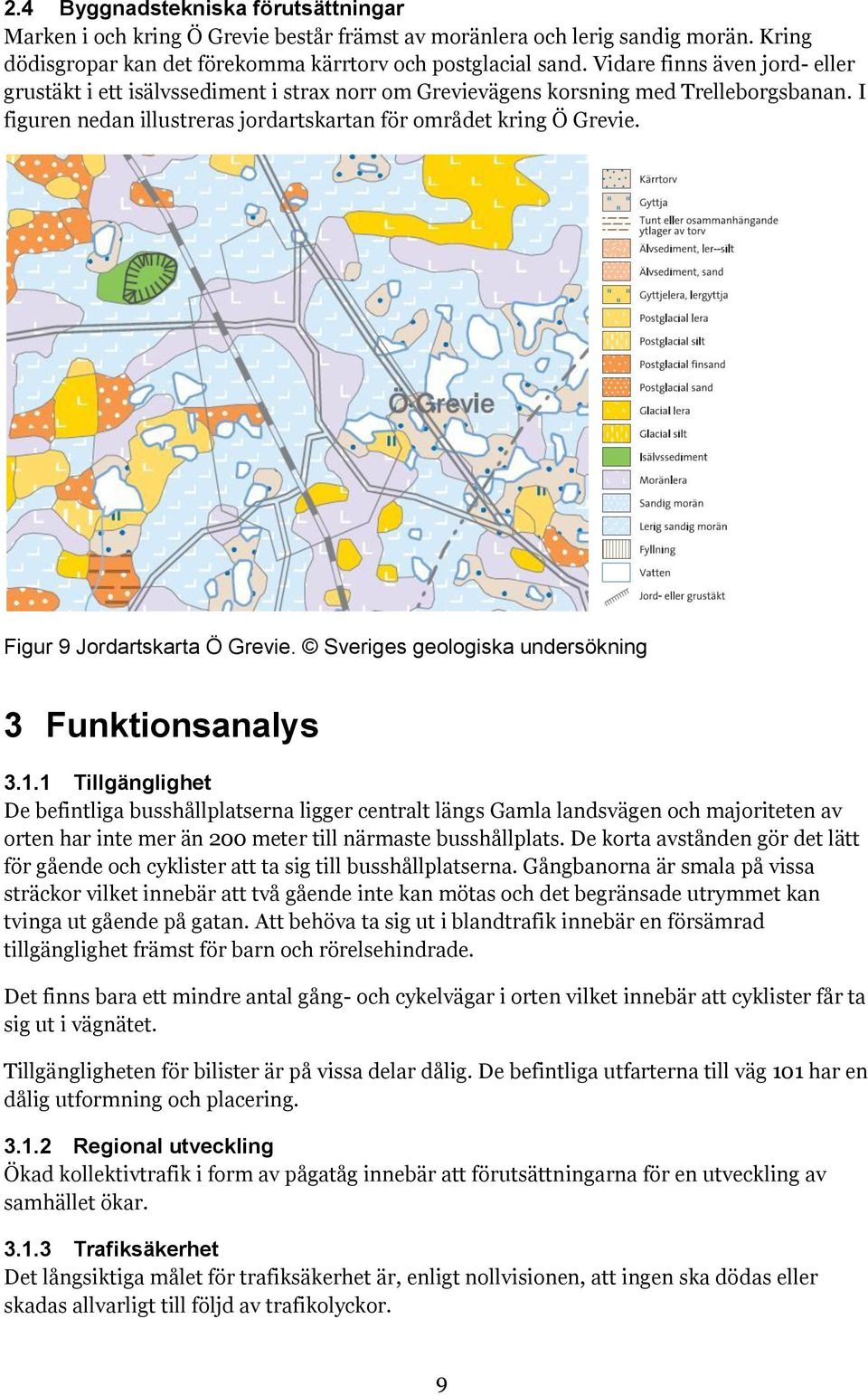 Figur 9 Jordartskarta Ö Grevie. Sveriges geologiska undersökning 3 Funktionsanalys 3.1.
